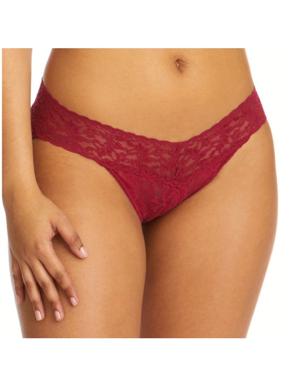 Hanky Panky Signature Lace V-Kini Panties size XS Brick Red